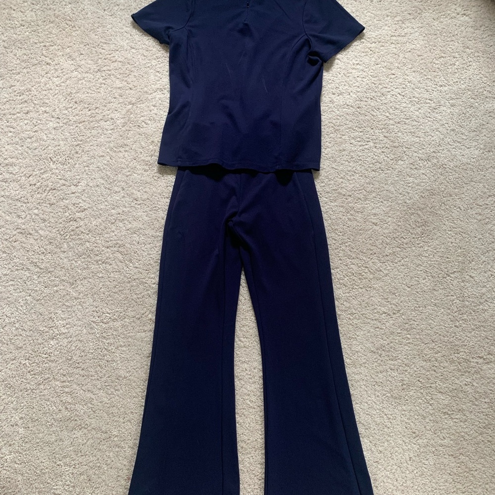 Navy Blue Two-Piece Set
